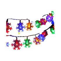 Luzes LED Em Forma De Floco De Neve Para Decoração De Árvore De Natal, Ornamentos Pendentes,