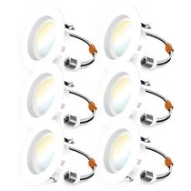 Luzes LED embutidas Sunco 4" 660LM, reguláveis, retrofit, pacote com 6