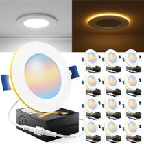 Luzes LED embutidas Sunco 4" 900LM, reguláveis, selecionáveis, CCT