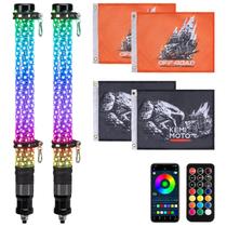 Luzes LED Fat Whip de 2 pés para Sinalização UTV ATV KEMIMOTO Luzes LED Fat Whip de 2 pés para Sinalização UTV ATV KEMIMOTO