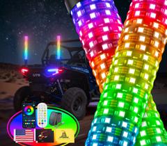 Luzes LED Fat Whip Ehaho de 2 pés RGB com controle remoto por aplicativo