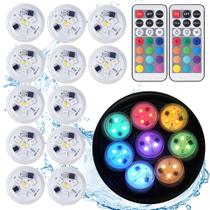 Luzes LED LED LIGHT submersíveis RGBW com controle remoto (12 PCS) Luzes LED LED LIGHT submersíveis RGBW com controle remoto (12 PCS)