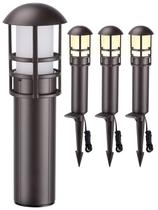 Luzes LED LEONLITE Landscape Pathway 3W 12V IP65 Pacote com 4 Luzes LED LEONLITE Landscape Pathway 3W 12V IP65 Pacote com 4