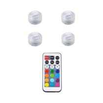 Luzes LED Mini Submersíveis Multicoloridas À Prova d'Água Com Controle Remoto Para Vasos, Piscinas E