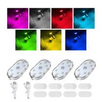 Luzes LED para carro Augeny Interior Wireless 7 cores 4 peças