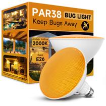 Luzes LED para insetos Nouscan PAR38 15W, amarelo âmbar, pacote com 2 unidades