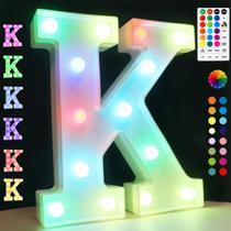 Luzes LED para letreiros OYCBUZO Colorful K com controle remoto Luzes LED para letreiros OYCBUZO Colorful K com controle remoto