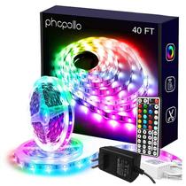 Luzes LED Phopollo 12m RGB que mudam de cor para quarto Luzes LED Phopollo 12m RGB que mudam de cor para quarto