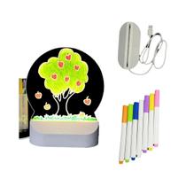 Luzes led placa de mensagem acrílica apagável usb prancheta quarto luz noturna presente aniversário