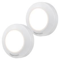Luzes LED Puck Lights Amazon Basics, 50 lúmens, pacote com 2 baterias