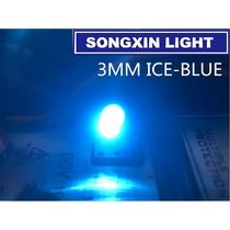 Luzes LED Redondas Azul Gelo/Azul Céu 3MM 50PCS DIP Para Modificação De Teclado Mecânico