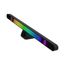 Luzes LED RGB De 30CM Com Dupla Fileira, Luz De Ritmo Musical De 64 Bits, Recarregável, Instalação