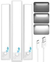 Luzes LED sob o gabinete, Brightever, recarregável, 6500K, pacote com 3 Luzes LED sob o gabinete, Brightever, recarregável, 6500K, pacote com 3