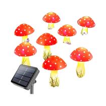Luzes LED Solares À Prova d'Água Em Forma De Cogumelo Para Decoração De Jardim Externo, 12 Peças De Luzes LED Solares À Prova d'Água Em Forma De Cogumelo Para Decoração De Jardim Externo, 12 Peças De