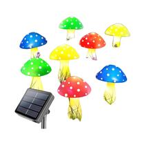 Luzes LED Solares À Prova d'Água Em Forma De Cogumelo Para Decoração De Jardim Externo, 12 Peças, Luzes LED Solares À Prova d'Água Em Forma De Cogumelo Para Decoração De Jardim Externo, 12 Peças,