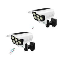 Luzes LED Solares Com Sensor De Movimento Para Exterior, Holofotes Sem Fio 77LED Para Varanda E