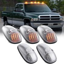 Luzes marcadoras LED âmbar para teto da cabine SHINEFIT, reposição para Ram 1500 2500 3500 1999-2002, 5 peças, luzes de posição transparentes para teto da cabine para caminhonete Ram Luzes marcadoras LED âmbar para teto da cabine SHINEFIT, reposição para Ram 1500 2500 3500 1999-2002, 5 peças, luzes de posição transparentes para teto da cabine para caminhonete Ram