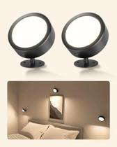 Luzes montadas na parede EZVALO LED 5500mAh, pacote com 2 unidades