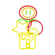 Luzes Neon Super Mario Para Decoração De Salas De Jogos E Cavernas Masculinas, Blocos De Problemas,