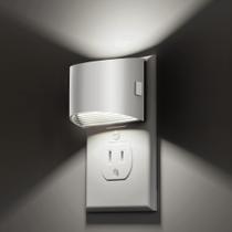 Luzes noturnas L LOHAS LED Plug into Wall 5000K, pacote com 2 unidades, branco