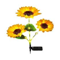 Luzes Noturnas LED De Simulação Solar Em Forma De Girassol 6/3/1 Cabeça Para Decoração De Jardim E