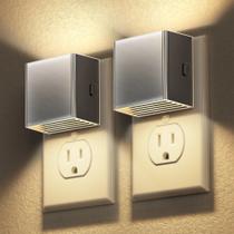Luzes noturnas LED DoresShop Plug-in Wall, pacote com 2 unidades, prata
