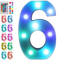 Luzes numéricas LED Foaky Colorful Marquee Light Up (6)