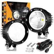 Luzes offroad Auxbeam 4 polegadas 72W redondas 7200LM LED 2PCS