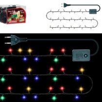 Luzes Para Árvore De Natal Pisca Arroz Colorido 100 Lâmpadas Art Christmas 127V - Art Cristman