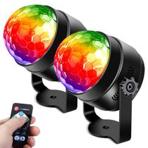 Luzes para Festa Litake RGB Ativadas por Som, Disco, Kit com 2 Luzes para Festa Litake RGB Ativadas por Som, Disco, Kit com 2