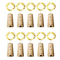 Luzes para garrafas de vinho Aluan 12 LED, pacote com 10 luzes de corda de fadas Luzes para garrafas de vinho Aluan 12 LED, pacote com 10 luzes de corda de fadas