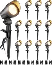 Luzes para Paisagem SUNVIE LED 6W Branco Quente Pacote com 12 Luzes para Paisagem SUNVIE LED 6W Branco Quente Pacote com 12
