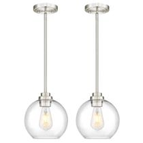 Luzes pendentes Audickic Kitchen Island Brushed Nickel x2 Luzes pendentes Audickic Kitchen Island Brushed Nickel x2