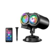 Luzes Projetoras À Prova d'Água Para Halloween E Natal, Lâmpada 3D De Onda Do Oceano Com Controle