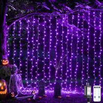 Luzes roxas de Halloween JMEXSUSS 300LED com 8 modos remotos Luzes roxas de Halloween JMEXSUSS 300LED com 8 modos remotos