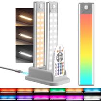 Luzes sob o gabinete Hopedone 24LED reguláveis com estação de carregamento Luzes sob o gabinete Hopedone 24LED reguláveis com estação de carregamento