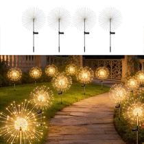 Luzes Solar Fireworks Petriveil 150 LEDs 8 Modos Branco Quente Luzes Solar Fireworks Petriveil 150 LEDs 8 Modos Branco Quente