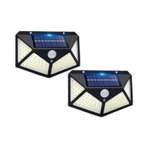 Luzes Solares 100LED Para Exterior Com Sensor De Movimento 3 Modos 270 graus Ângulo De Iluminação Para