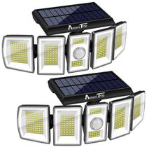 Luzes solares AmeriTop 300 LED 7000K, sensor de movimento, pacote com 2 Luzes solares AmeriTop 300 LED 7000K, sensor de movimento, pacote com 2