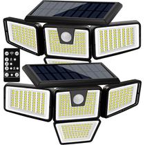 Luzes solares AmeriTop 300 LED Motion Sensor, pacote com 2