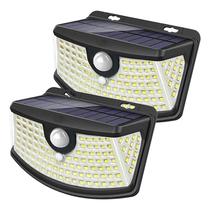 Luzes solares com sensor de movimento Aootek 120 LEDs IP65, pacote com 2 unidades Luzes solares com sensor de movimento Aootek 120 LEDs IP65, pacote com 2 unidades
