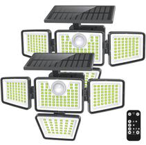 Luzes solares daphino 3000LM ao ar livre com sensor de movimento, 2 unidades Luzes solares daphino 3000LM ao ar livre com sensor de movimento, 2 unidades