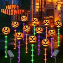 Luzes solares de abóbora SANJICHA, pacote com 12 unidades, Halloween Outdoor Luzes solares de abóbora SANJICHA, pacote com 12 unidades, Halloween Outdoor