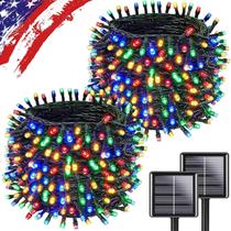 Luzes solares de corda de Natal KAQ 55m 500LED 8 modos