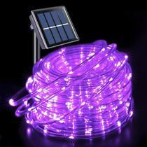 Luzes solares de corda JMEXSUSS 200 LED 20m roxas à prova d'água