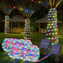 Luzes solares de corda Jnaurb 40m 400LED 8 modos à prova d'água Luzes solares de corda Jnaurb 40m 400LED 8 modos à prova d'água