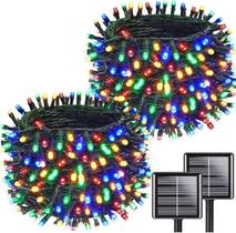 Luzes solares de corda KAQ 200LED 20m 2PK impermeáveis multicoloridas