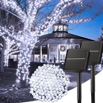Luzes solares de corda Minetom 200 LED 80m 8 modos à prova d'água