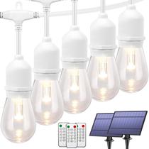 Luzes solares de corda Mlambert 29m 30+5 LED reguláveis em 3 cores