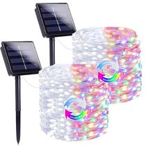 Luzes solares de corda SANJICHA 2PK 44m 400LED impermeáveis Luzes solares de corda SANJICHA 2PK 44m 400LED impermeáveis